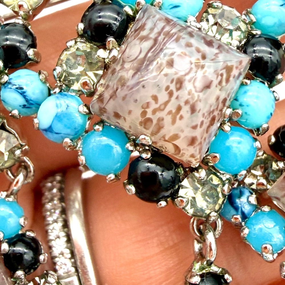 Vtg 1965 Christian Dior Gropoix Glass Brooch Pendant  Grosse Germany - Picture 14 of 16